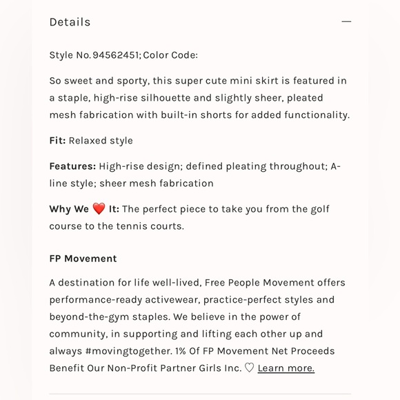 NWOT Free People Movement Rally Ruffle Mini Skirt sz M/L - Picture 4 of 8